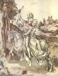 Young Couple on Horseback